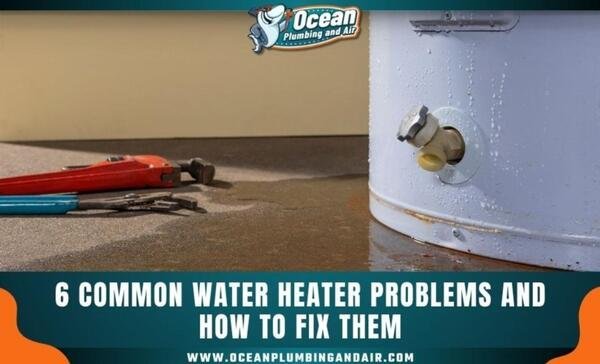 Two different water heaters standing side by side in a clean utility room.