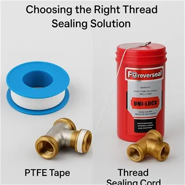 Using a wire brush to clean pipe threads before applying new sealant.