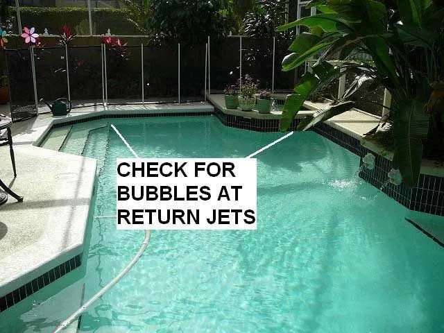 Variable speed pump next to a performance chart showing when to skip adding jets.